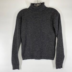 Revue Merino Wool Gray Turtleneck Sweater